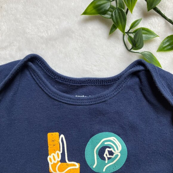 Carter’s Baby Toddler 18M Navy “LOVE” Bodysuit - Picture 2 of 15
